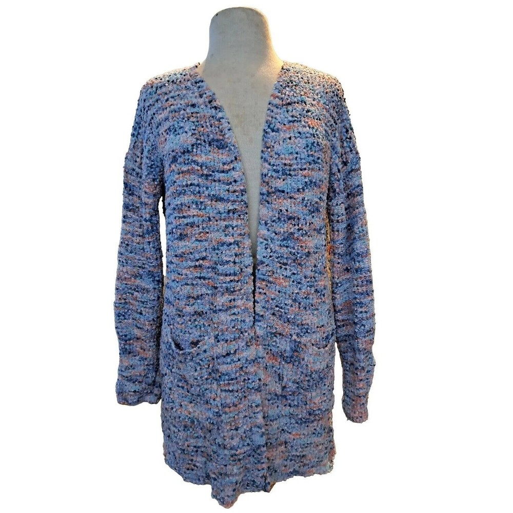 Rachel Zoe Cardigan Sweater Open Front Popcorn Teddy Bear Cozy - Picture 1 of 6